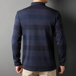 Robert Blocked Striped Polo // Dark Blue (M)