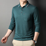Otto Long Sleeve Polo // Green (XL)