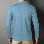Steven Long Sleeve Polo // Light Blue (XS)