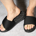 La Jolla Recovery Adjustable Slide Sandals // Black (US Men's Size 7)