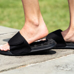 La Jolla Recovery Adjustable Slide Sandals // Black (US Men's Size 7)