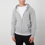 Dash Hooded Zip-Up Sweatshirt // Gray Melange (S)