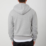 Dash Hooded Zip-Up Sweatshirt // Gray Melange (S)
