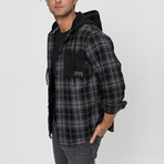 Asher Hooded Oversized Shirt // Black (S)