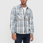 Logan Double Pocket Zip-Up Shirt // Blue (S)