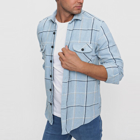 Axel Double Pocket Button-Up Shirt // Blue (L)