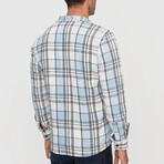 Logan Double Pocket Zip-Up Shirt // Blue (S)