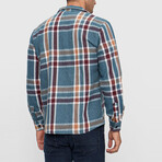 Logan Double Pocket Zip-Up Shirt // Petrol (S)