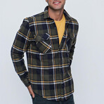 Axel Double Pocket Regular Fit Shirt // Army Green (L)