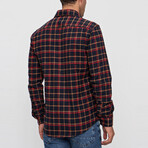 Axel Double Pocket Button-Up Shirt // Navy + Red (S)