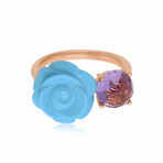 Grace 18k Rose Gold Amethyst Ring // Ring Size: 7 // Store Display