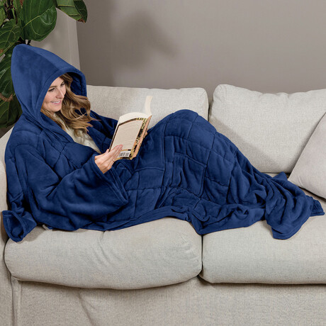 Wearable 10 lb Weighted Snuggle // Navy