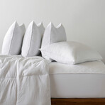 Soft Plush Gel Fiber Filled Allergy Resistant Stomach Sleeper Pillow // Set of 4 (Standard)