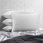 Cotton Blend Superior Down-Like SOFT Stomach Sleeper Pillow // Set of 4 (Standard)