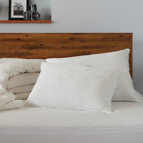 Soft Gel Filled 100% Cotton Stomach Sleeper Pillow // Set of 2 (Standard)