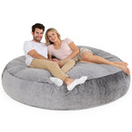 Cocoon Bean Bag // 6' (Silver Rabbit Faux Fur)