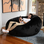 Cocoon Bean Bag // 6' (Silver Rabbit Faux Fur)