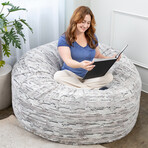 Metro Sac Bean Bag Chair // 5' (Silver Fox)