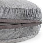 Cocoon Bean Bag // 6' (Silver Rabbit Faux Fur)