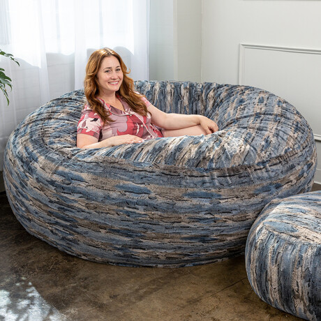 Saxx Giant Bean Bag Chair // 6' (Silver Fox)