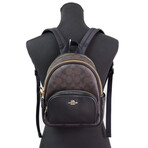 Coach Court Signature Coated Canvas Backpack // Black