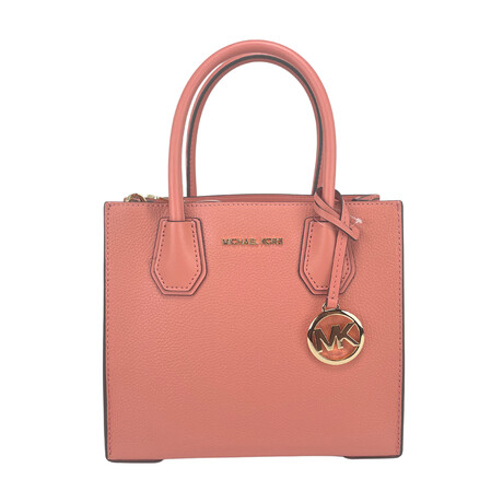 Michael Kors Medium Pebble Leather Messenger Crossbody Bag // Coral Pink