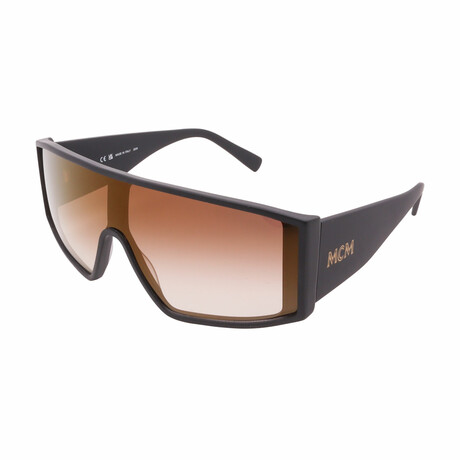 MCM // Men's MCM688S-015 Shield Sunglasses // Matte Black + Gold