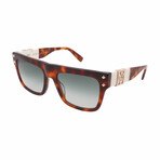 Unisex MCM733S-240 Square Sunglasses // Tortoise + Green Gradient