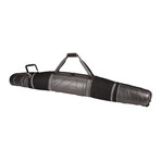Athalon "Platinum" Molded Wheeling Double Ski Bag // Silver + Black