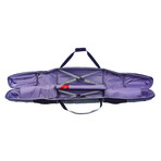 Athalon "Platinum" Molded Wheeling Double Ski Bag // Silver + Black