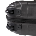 Athalon "Platinum" Molded Wheeling Double Ski Bag // Silver + Black