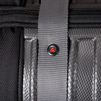 Athalon "Platinum" Molded Wheeling Double Ski Bag // Silver + Black