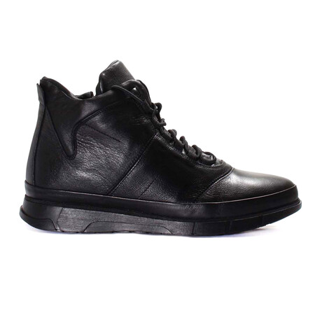 Avery Genuine Leather & Shearling Men's Sports Boots // Black (Euro: 39)