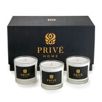 Candles - Delice d'Orient, Safran – Ambre Noir, Black Woods // 3 x 60 g // Clear