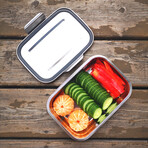 Minimal All Stainless Steel Lunch Box // 1260 ml