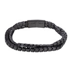 Double Row Squared Box Bracelet // 8"