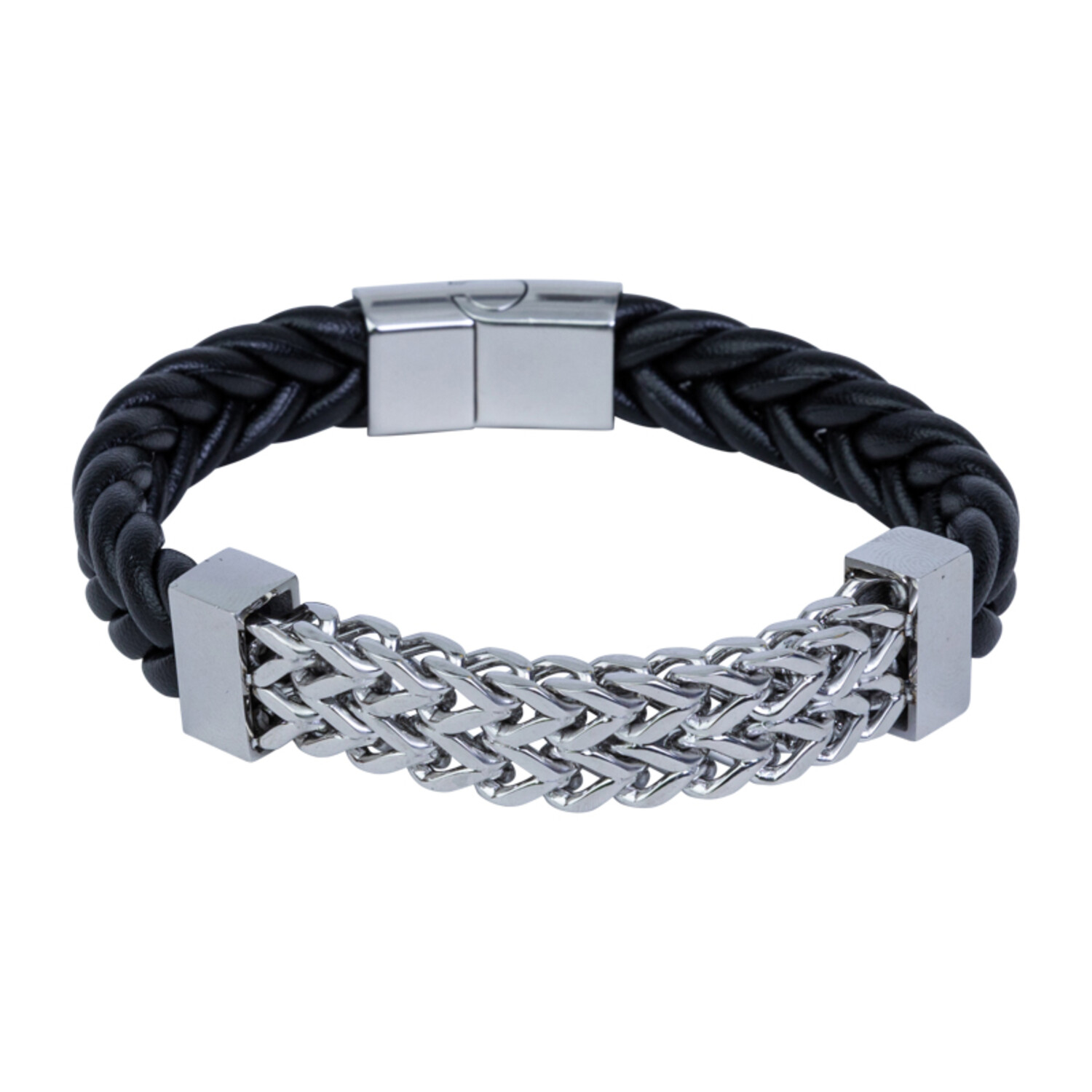 Leather Mesh Bracelet // 8.5