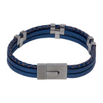 Triple Row Leather Bracelet // 8"