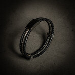 Multi Layer Wheat Chain Brown Leather Bracelet // 8" + 0.5" Extension
