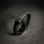 Leather Mesh Bracelet // 8.5"