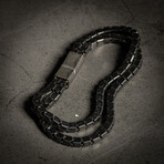 Double Row Squared Box Bracelet // 8"