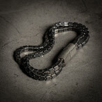 Double Row Squared Box Bracelet // 8"