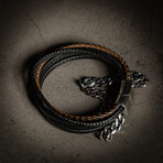 Multi Layer Leather Bracelet // 8" + 0.5" Extension