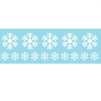 White Snowflake Electrostatic Shiny Christmas Stickers // 15 Pieces