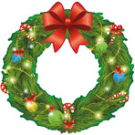 Christmas Crown Wall Sticker (7.8"H x 7.8"W x 0.001"D)