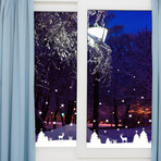 Christmas Frieze Electrostatic White Christmas Stickers