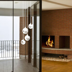 Christmas Decoration Balls Wall Sticker (33.15"H x 9.75"W x 0.001"D)