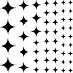 Set of 50 White Stars with 15 Swarovski Crystal Christmas Stickers (13.65"H x 13.65"W x 0.001"D)