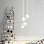 Christmas Decoration Balls Wall Sticker (33.15"H x 9.75"W x 0.001"D)