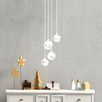 Christmas Decoration Balls Wall Sticker (33.15"H x 9.75"W x 0.001"D)